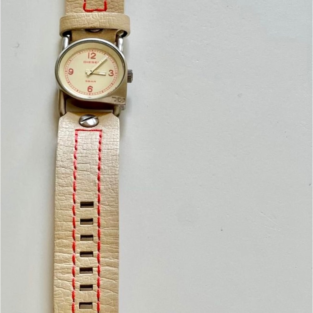 Diesel 5 bar leather strap